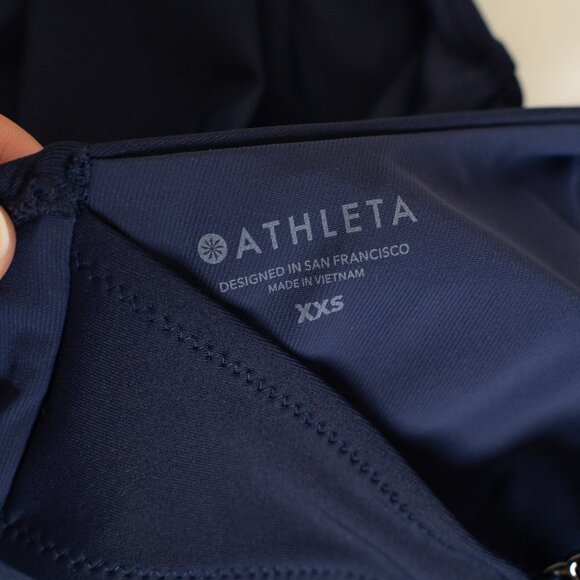 🚨 Athleta Square Neck One Piece Swimsuit Navy Blue - Picture 6 of 11